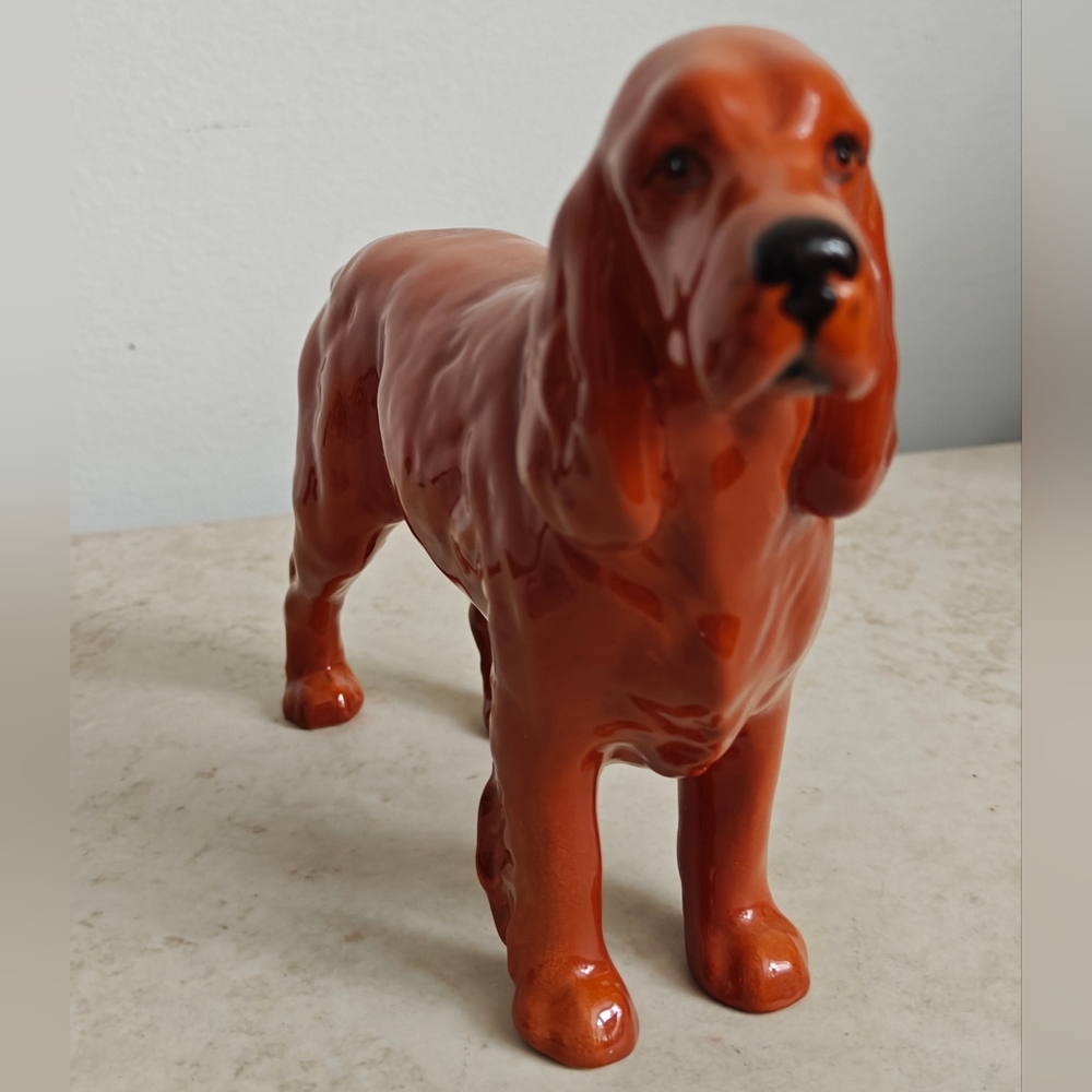 Original Beswick England Vintage Horseshoe Primula Cocker Spaniel Dog Figurine